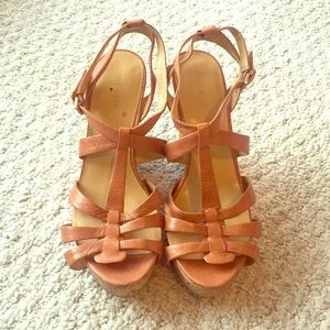Nine West Wedges with Leather Straps
